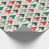Abstracte geometrische kerstboom cadeaupapier (Hoek)