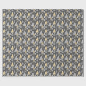 Abstracte geometrische kerstboom Elegant goud Cadeaupapier (Vlak)