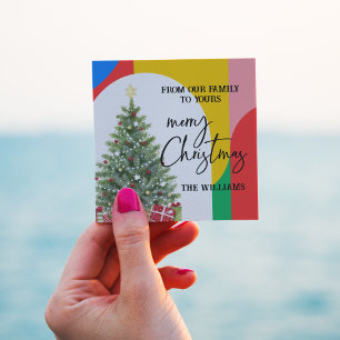 Abstracte geometrische kerstenvelop vierkante sticker