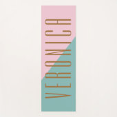 Abstracte Geometrische kleurenblok Persoonlijke na Yogamat (Voorkant)