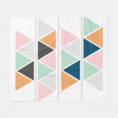 Abstracte geometrische kleurenblokken elegant fleece deken (Voorkant (Horizontaal))