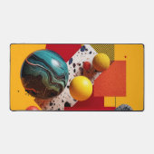 Abstracte geometrische kleurrijke compositie bureaumat (Voorkant)