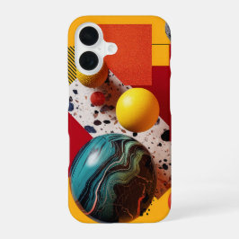 Abstracte geometrische kleurrijke compositie iPhone 16 hoesje