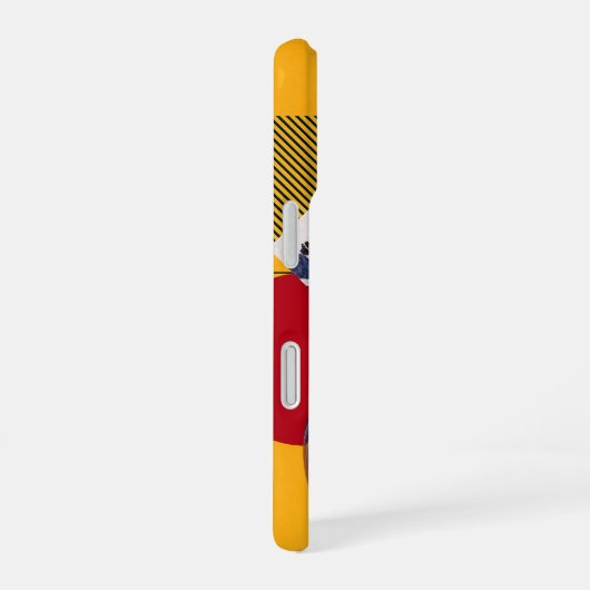 Abstracte geometrische kleurrijke compositie iPhone 16 hoesje (Rechterkant)