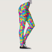 Abstracte geometrische kleurrijke Glas in lood Pai Leggings (Rechts)