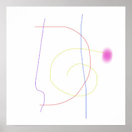 Abstracte geometrische kleurrijke lijnen poster