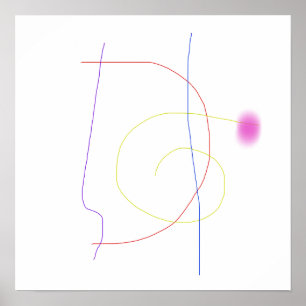 Abstracte geometrische kleurrijke lijnen poster