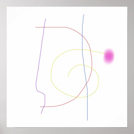 Abstracte geometrische kleurrijke lijnen poster (Voorkant)