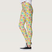 Abstracte geometrische kleurstof leggings (Links)