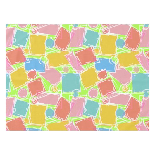 Abstracte geometrische kleurstof tafelkleed (Voorkant (Horizontaal))
