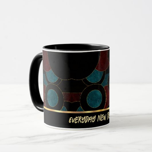 Abstracte Geometrische Koffiemok Mok (Voorkant links)