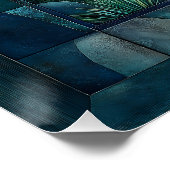 Abstracte geometrische kubisme - Levendig landscha Perfect Poster (Hoek)