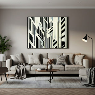 Abstracte Geometrische Kunst Acrylprint Canvas Afdruk