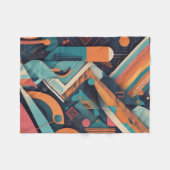 Abstracte geometrische kunst - Bold Vibrant Graphi Fleece Deken (Voorkant (Horizontaal))