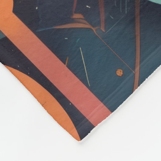 Abstracte geometrische kunst - Bold Vibrant Graphi Fleece Deken (Hoek)