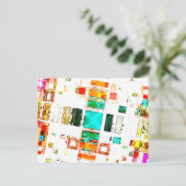 Abstracte geometrische kunst briefkaart (Staand voorkant)