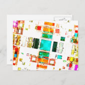 Abstracte geometrische kunst briefkaart (Voorkant / Achterkant)