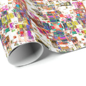 Abstracte geometrische kunst cadeaupapier (Rol Hoek)