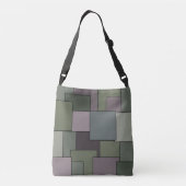 Abstracte geometrische kunst crossbody tas (Achterkant)