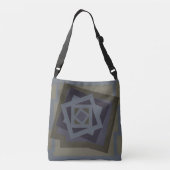 Abstracte geometrische kunst crossbody tas (Achterkant)