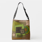 Abstracte geometrische kunst crossbody tas (Achterkant)