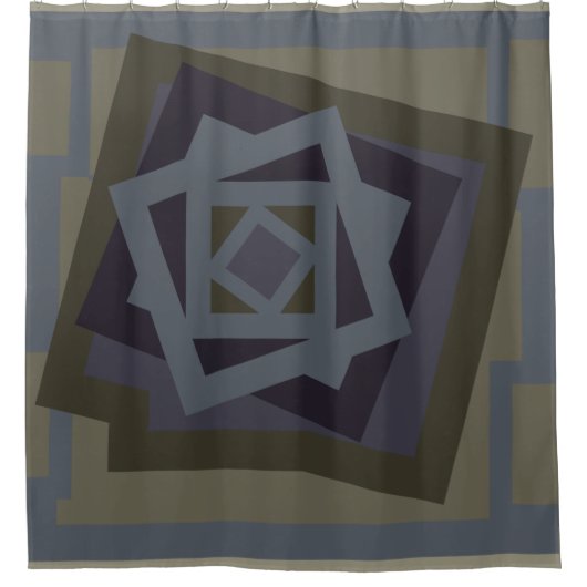 Abstracte geometrische kunst douchegordijn (Voorkant)