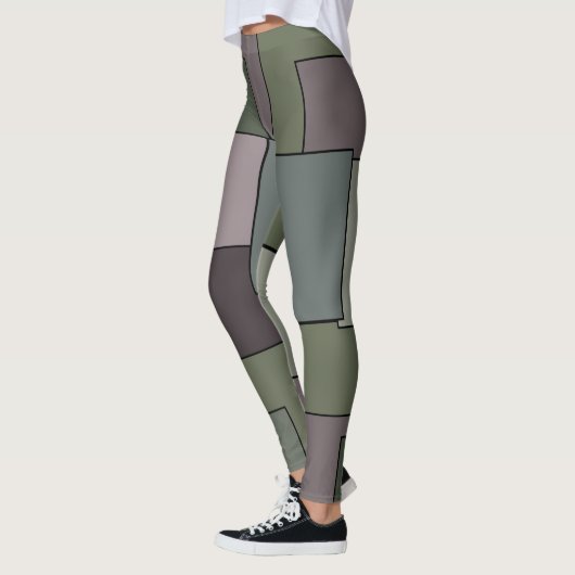 Abstracte geometrische kunst leggings (Links)