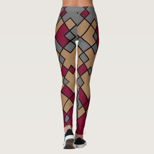 abstracte geometrische kunst leggings (Achterkant)
