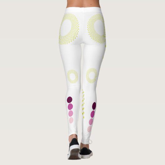 Abstracte geometrische kunst leggings (Achterkant)