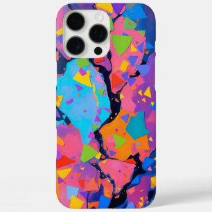 Abstracte geometrische kunst - levendige kleuren iPhone 16 pro max hoesje