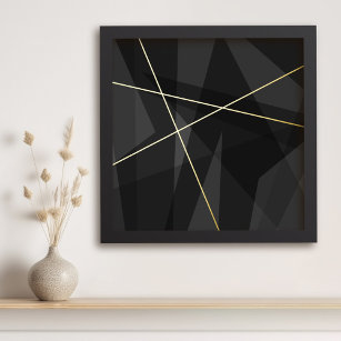 Abstracte geometrische kunst met donkergrijze door folie afdrukken