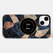 Abstracte geometrische kunst met goud en zwart Case-Mate iPhone case (Achterkant (horizontaal))