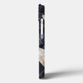 Abstracte geometrische kunst met goud en zwart Case-Mate iPhone case (Achterkant / Links)