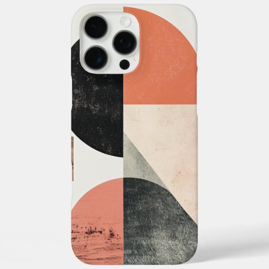 Abstracte geometrische kunst met natuurlijke textu Case-Mate iPhone case (Achterkant)