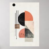 Abstracte geometrische kunst met natuurlijke textu poster (Voorkant)