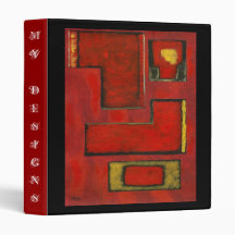 Abstracte Geometrische kunst met rood zwart schild