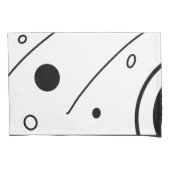 Abstracte geometrische kunst met zwart en wit kussensloop (Voorkant-Links)