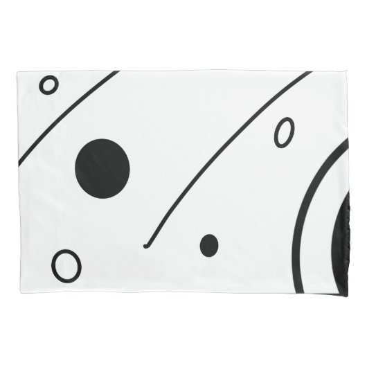 Abstracte geometrische kunst met zwart en wit kussensloop (Voorkant-Links)