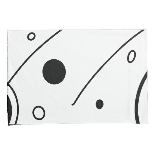 Abstracte geometrische kunst met zwart en wit kussensloop (Voorkant-Rechts)