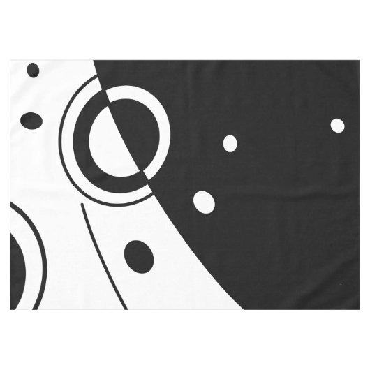 Abstracte geometrische kunst met zwart en wit tafelkleed (Voorkant (Horizontaal))