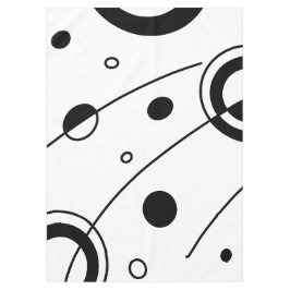 Abstracte geometrische kunst met zwart en wit tafelkleed