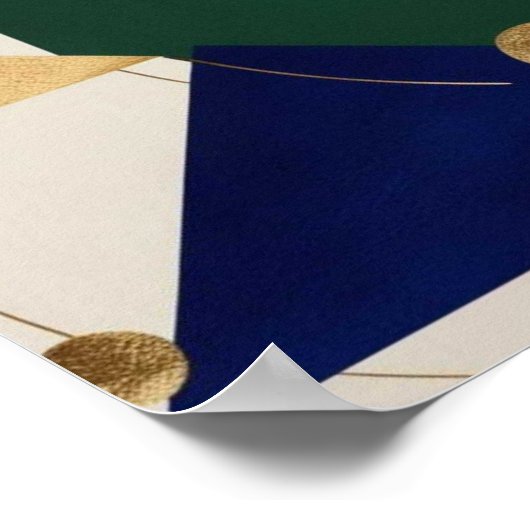 Abstracte geometrische kunst Modern poster minimal (Hoek)