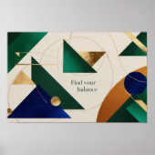 Abstracte geometrische kunst Modern poster minimal (Voorkant)