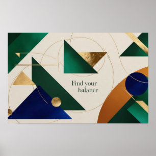 Abstracte geometrische kunst Modern poster minimal