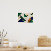 Abstracte geometrische kunst Modern poster minimal (Keuken)