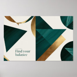 Abstracte geometrische kunst Modern poster minimal