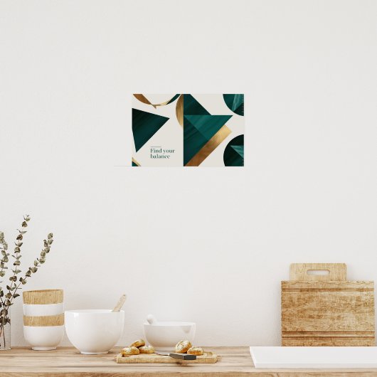 Abstracte geometrische kunst Modern poster minimal (Keuken)