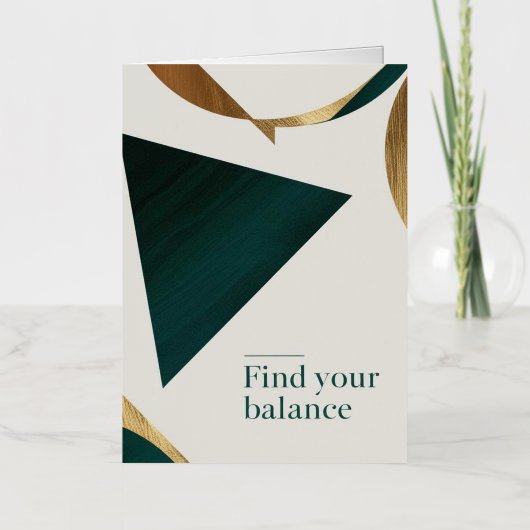 Abstracte geometrische kunst Modern poster minimal Folie Wenskaart (Voorkant)