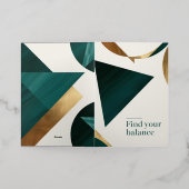 Abstracte geometrische kunst Modern poster minimal Folie Wenskaart (Buiten Laag)