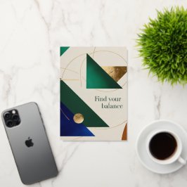 Abstracte geometrische kunst Modern poster minimal Folie Wenskaart